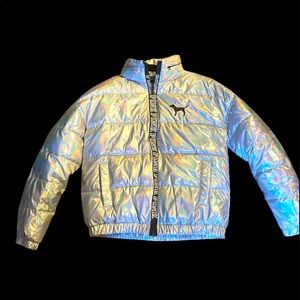 RARE VSPink metallic winter jacket size small never worn